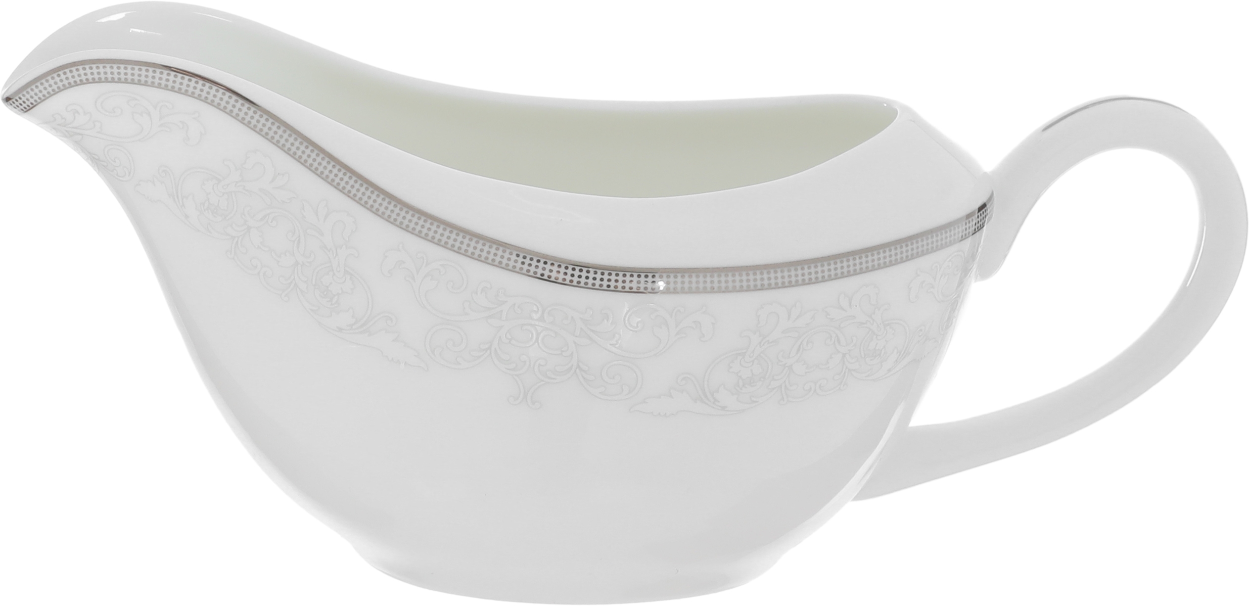 طقم سفرة بورسلان دانيا، 77 قطعة - ابيض فضي product image 7