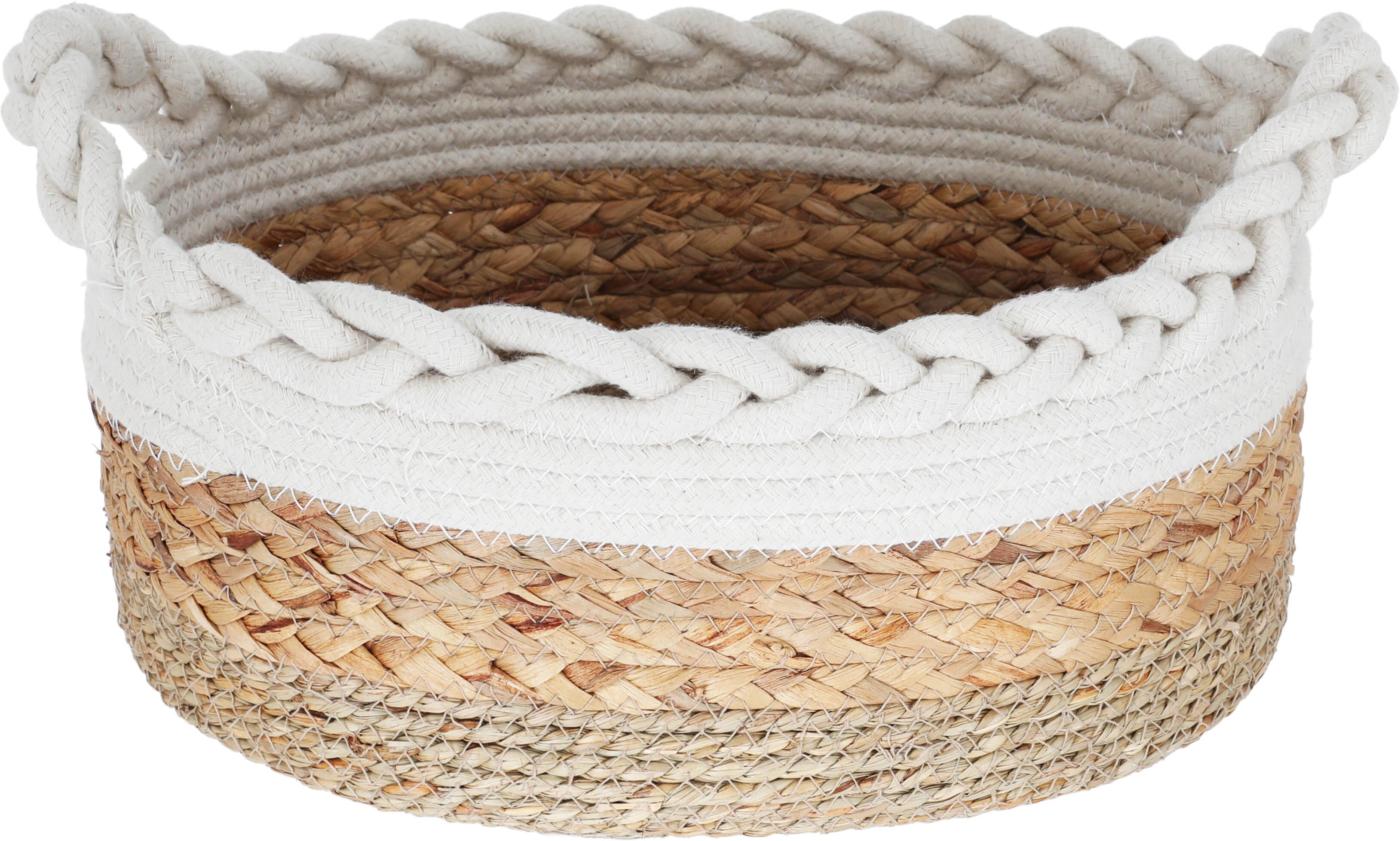 Al Saif Gallery Cotton Baskets Set, 25-30-28 cm, 3 Pieces, Round - Beige product image 2