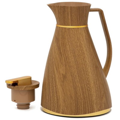 ترمس شيفون زجاج جلوري، 1 لتر - خشبي product image 4