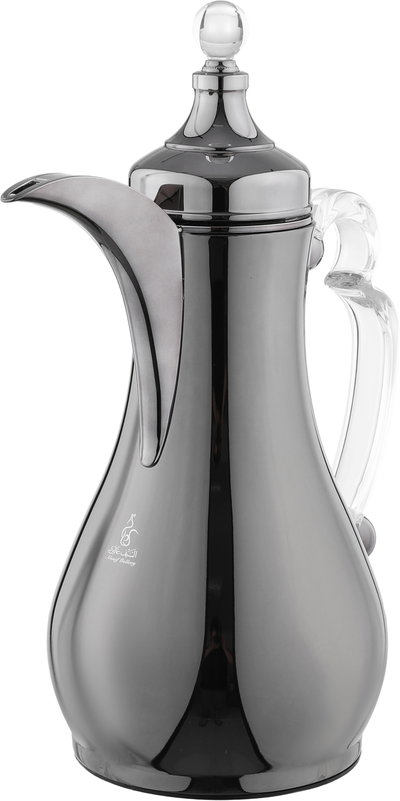 Al Saif Gallery Asalah Thermos Set, 2 pieces, 1/1 liter, glass interior, transparent handle, push-button - Black product image 9