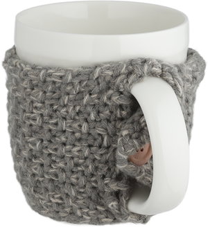 مج بورسلان السيف غاليري، 380 مل، تلبيسة صوف - أبيض رمادي product image 2