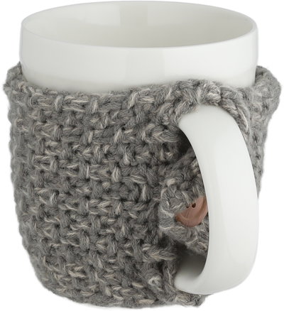 مج بورسلان السيف غاليري، 380 مل، تلبيسة صوف - أبيض رمادي product image 2