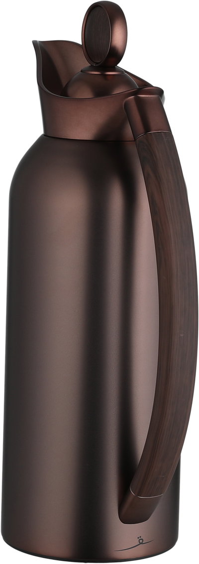 طقم ترامس الثريا السيف غاليري، 2 قطعة، 1/1 لتر، حافظة داخلية زجاج حراري، يد خشبي، ضغاط - نحاسي مطفي product image 3