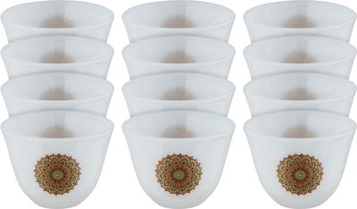 طقم فناجين قهوة عربي السيف غاليري، 12 قطعة - أبيض product image 1