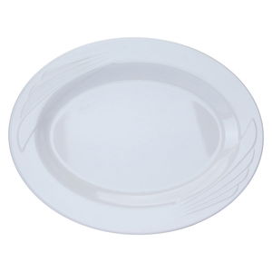 صحن ميلامين السيف غاليري، 14 انش، بيضاوي - أبيض product image
