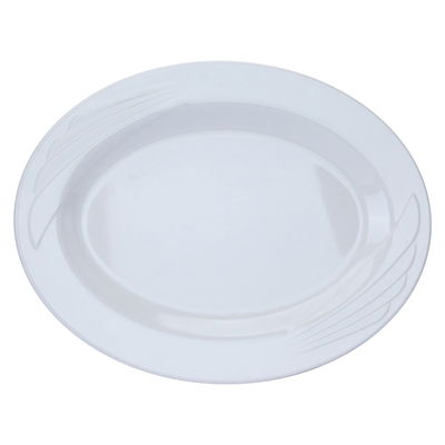 صحن ميلامين السيف غاليري، 14 انش، بيضاوي - أبيض product image 1