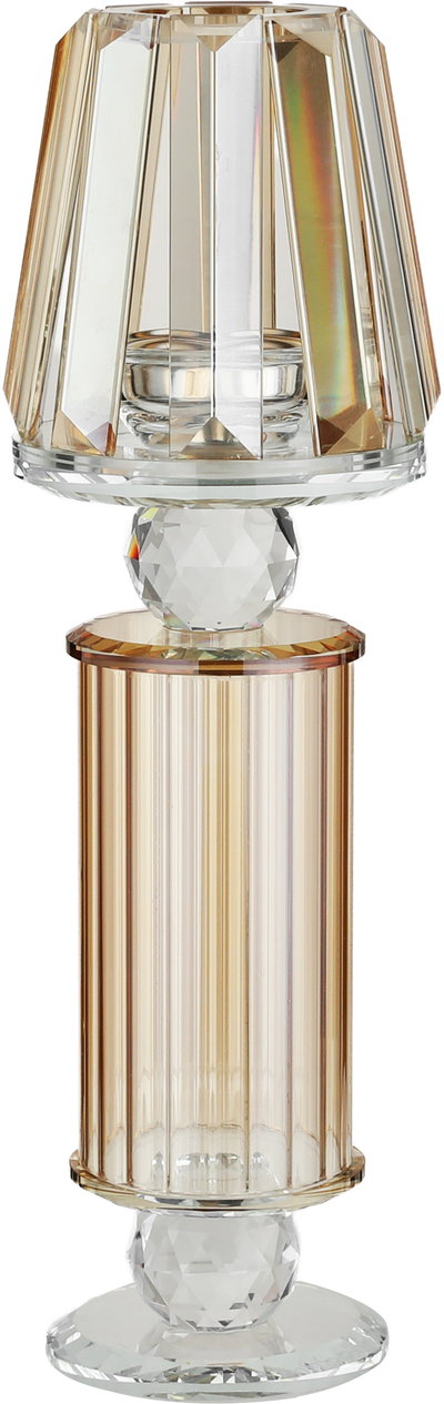 مبخرة زجاج السيف غاليري، 9.5x9.5x31.5 سم - شفاف عسلي product image 1