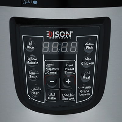 Edison Electric Pressure Pot, Granite Inner Pot, 1000 watt, 6L - Black product image 3