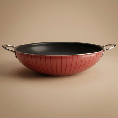 مقلاة تيفال نيوفلون، 32 سم، ايدي جانبية - احمر product image 1