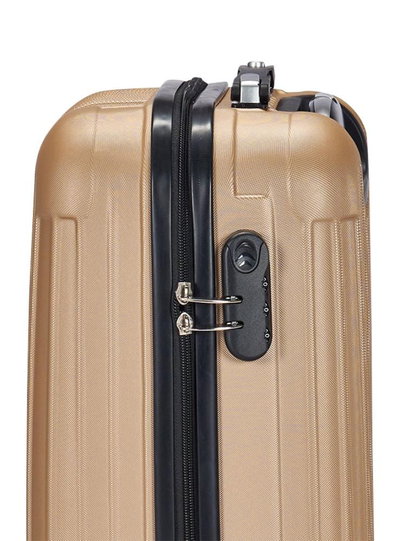 طقم شنط سفر ABS ليمرا، 3 مقاسات، 4 عجلات، WM-217-3PCS - ذهبي product image 6