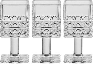 Al Taj Home Trading Establishment Crown Home Foundation Glass Serving Set, 70ml, 3 Pieces, Square, Base - Clear product image