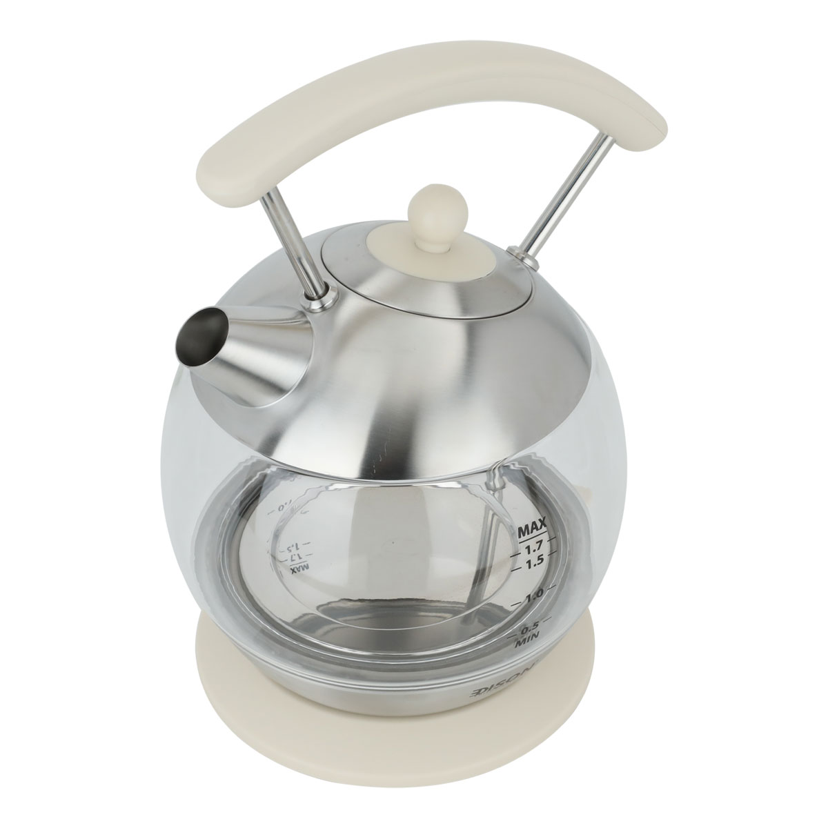 غلاية ماء زجاج إديسون، 1.7 لتر، 2200 واط، YK-G08 - بيج product image 2
