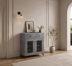 Modern MDF wooden buffet, 95×80×35 cm - Gray product image
