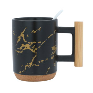 Al Saif Gallery Porcelain Mug, 300ml, Spoon - Black product image