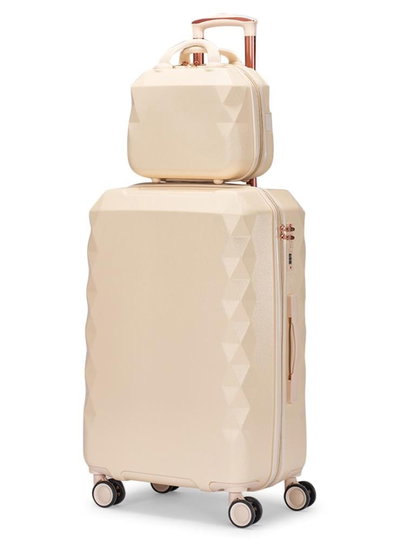 طقم شنط سفر ABS ليمرا، 6 مقاسات، 4 عجلات، WM-222 - بيج product image 4