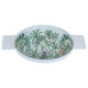 Tofariya Al Saif Gallery porcelain dessert serving tray, round, with two hands, 30.5 x 21 x 1 cm - green product image 2