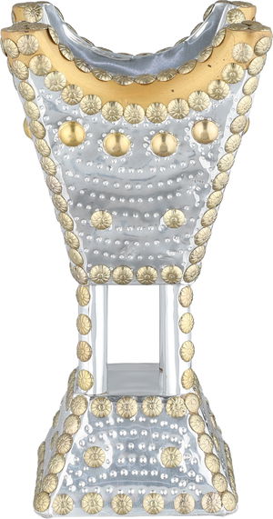 مبخرة باكستاني ستانلس استيل، 13x13x25 سم، قاعدة - فضي ذهبي product image 2