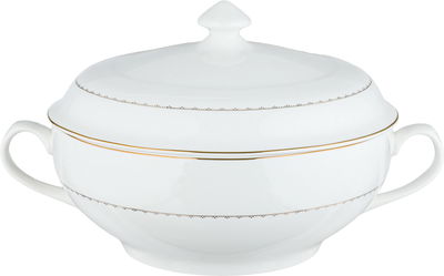 طقم تقديم سفرة بورسلان السيف غاليري، 86 قطعة - أبيض ذهبي product image 15