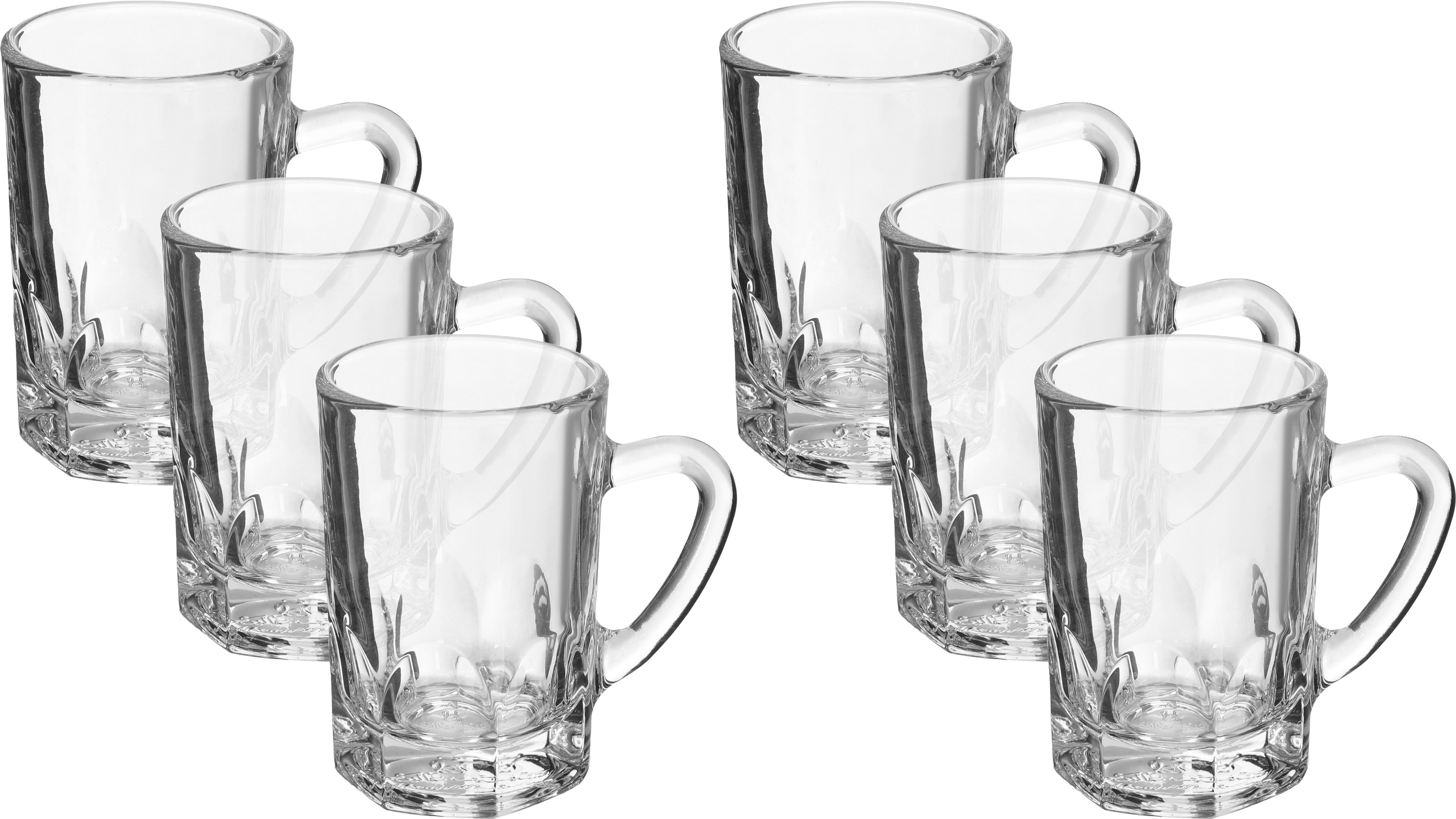 طقم اكواب شاي زجاج السيف غاليري، 6 قطع، 120 مل - شفاف product image