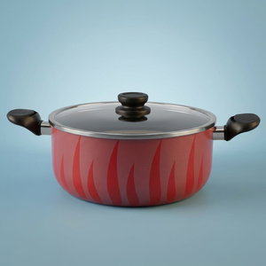 TefalAl Saif Gallery pot, 26 cm, with steel lid - red product image