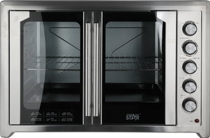 فرن كهربائي وينج ستار، 2800 واط، 100 لتر، مؤقت، درجة حرارة قصوى 250°، 2 صينية، KH-900 - فضي product image
