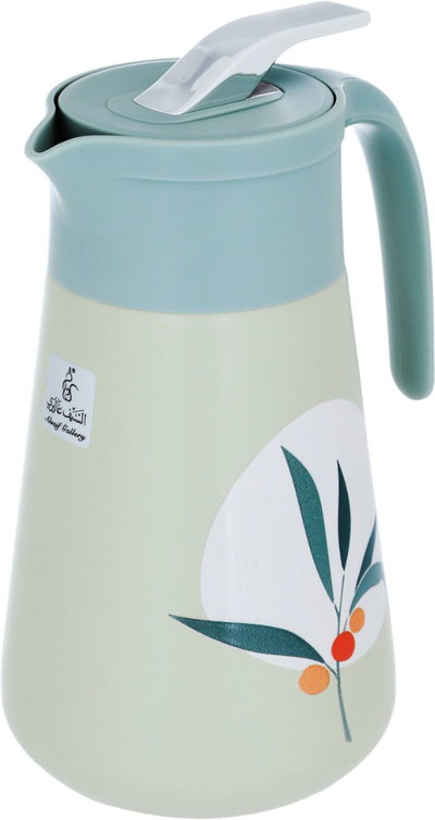  Al Saif Gallery Gloria Thermos, 1 Liter, Stainless Steel Inner Container, Stainless Steel Outer Body, Push Button - green product image 5
