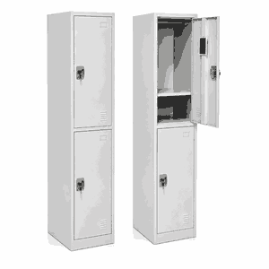 دولاب امانات حديد، 183×40×45 سم، 2 درفة - رمادي product image 2