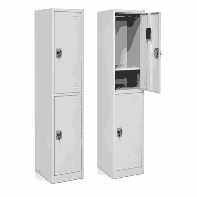 دولاب امانات حديد، 183×40×45 سم، 2 درفة - رمادي product image 2