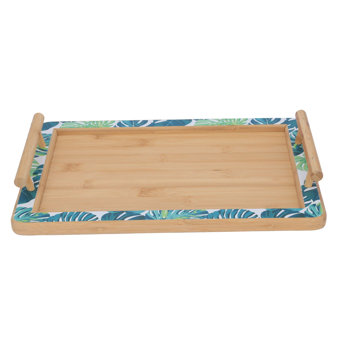 Al Saif Gallery wooden serving tofir, 39x17x2 cm, decorated rectangle, large - beige product image 2