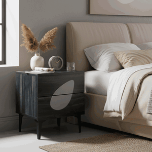 كومدينه خشب ام دي اف، 48×40×40 سم، 2 درج - اسود product image 2