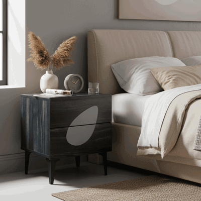 كومدينه خشب ام دي اف، 48×40×40 سم، 2 درج - اسود product image 2