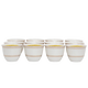 Al Saif Gallery Porcelain Arabic Coffee Cups Set, 12 Pieces, 90 ml, Golden Islamic Pattern - White product image 1