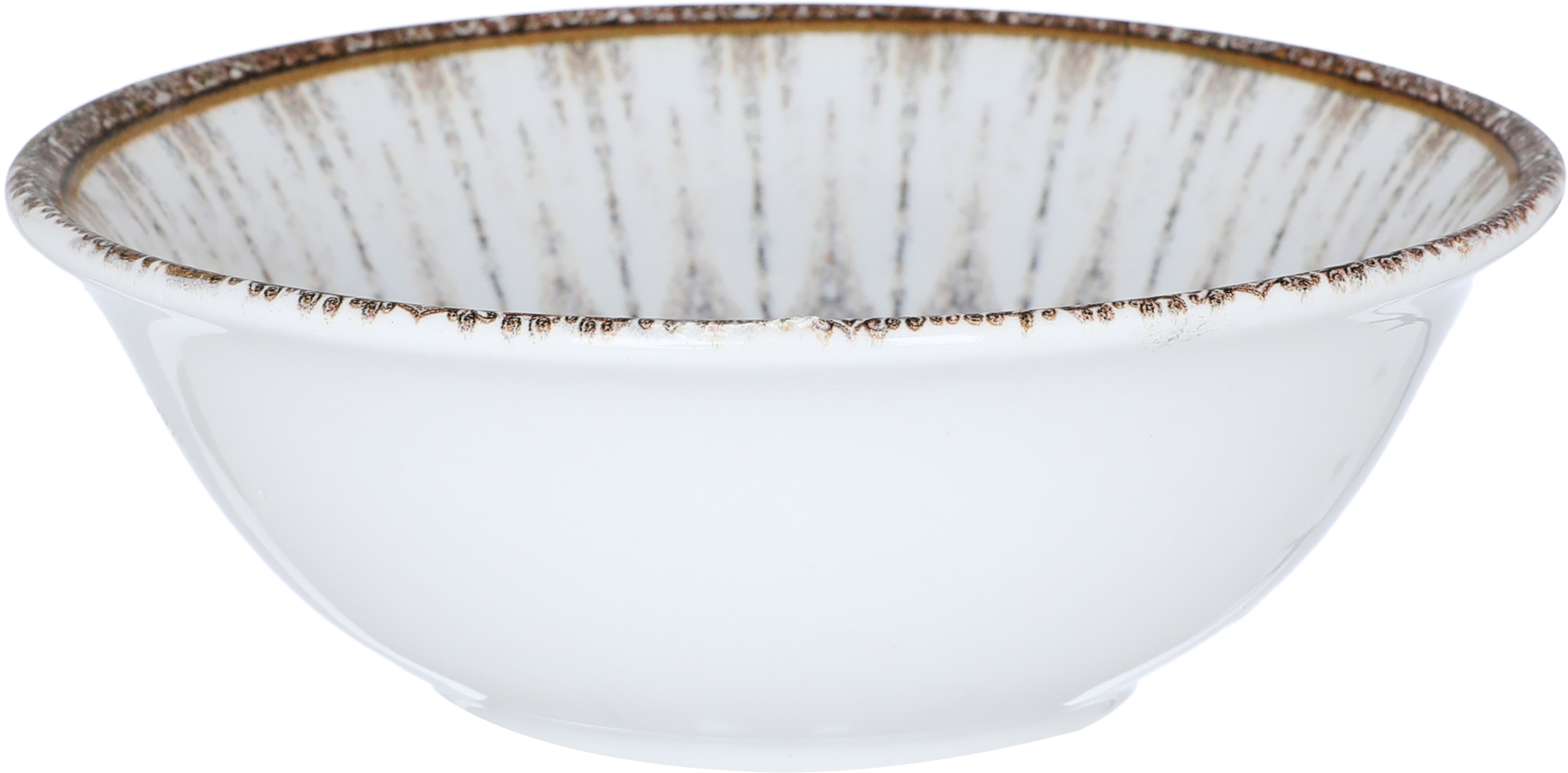 Al Saif Gallery Porcelain Soup Bowl, 15 cm, Round, Floral Pattern - Gold product image 2