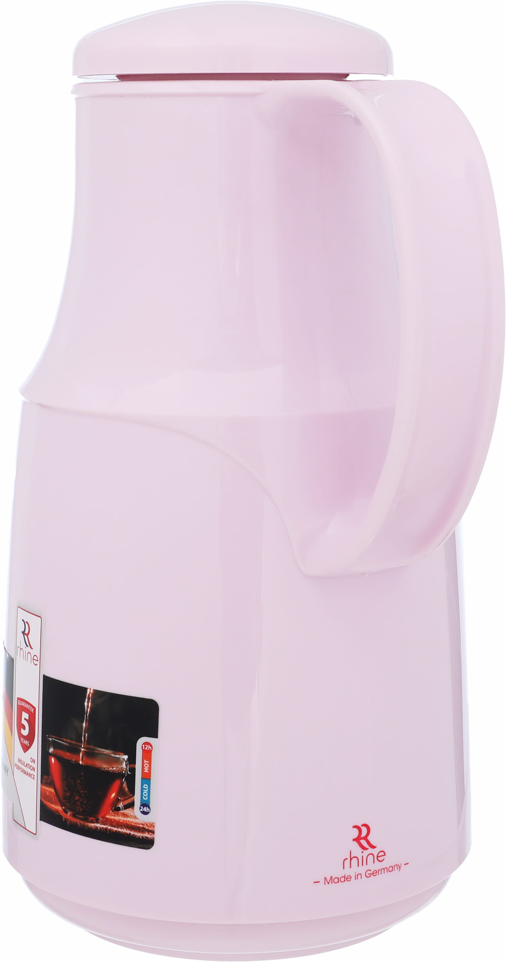 Alrhine Marcotec Thermos, 1 liter, glass inner container, plastic outer shell - pink product image 2