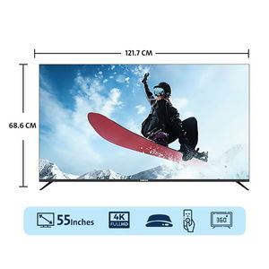 تلفزيون بدون اطار سمارت كي ام سي، 55 بوصة، 4K، ريسيفر داخلي، نظام ويب اوس، KWS55U02 - اسود product image 4