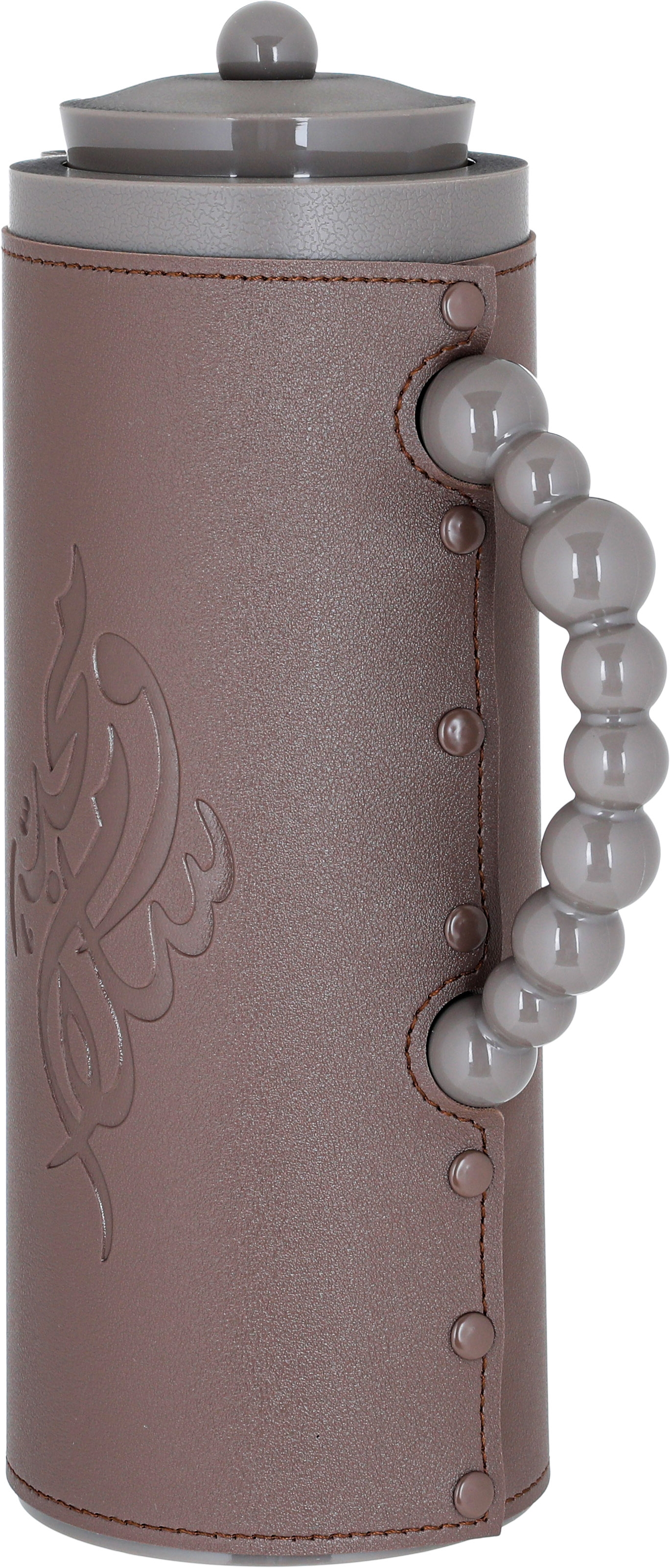 Al Saif Gallery Royal 7 thermos glass, 1 liter, plastic outer shell with leather cover - Cappuccino product image 4