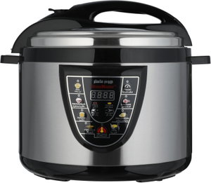 قدر ضغط كهربائي هوم ماستر، 1400 واط، 10 لتر، 7 برامج للطبخ، HM-760 - فضي اسود product image