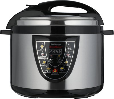 قدر ضغط كهربائي هوم ماستر، 1400 واط، 10 لتر، 7 برامج للطبخ، HM-760 - فضي اسود product image 1