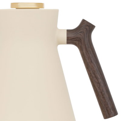 ترمس أمادا إفرست، 1 لتر، بيد خشبي، حافظة داخلية زجاج حراري - بيج product image 3