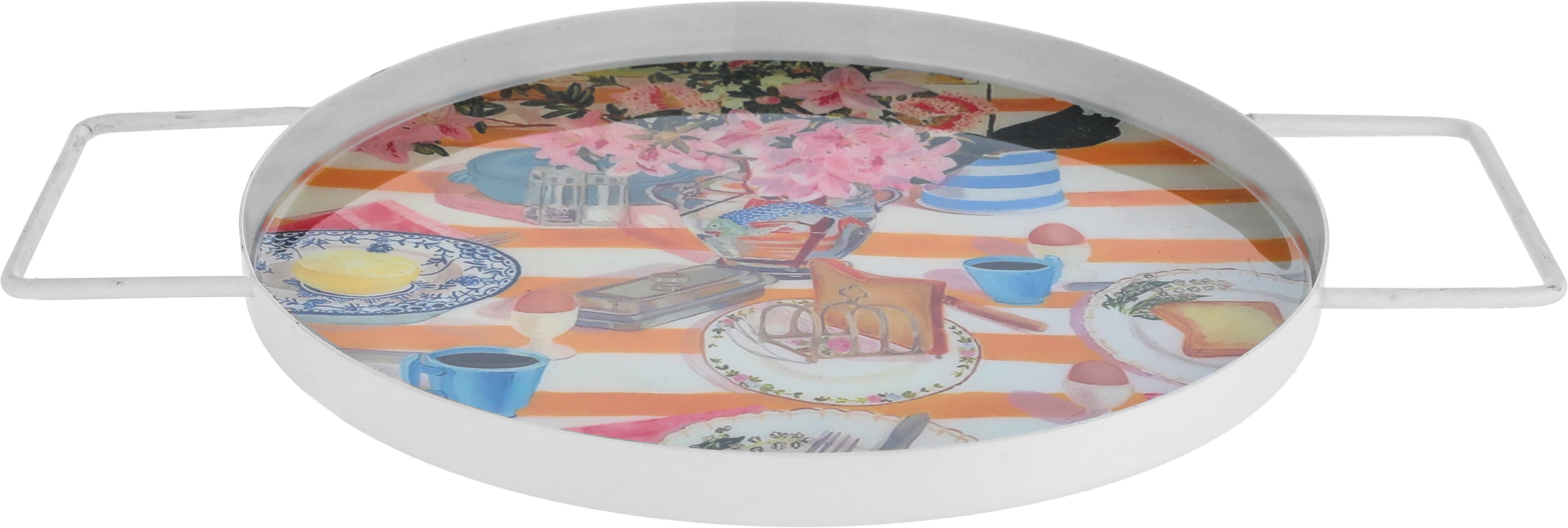 طوفرية تقديم استيل السيف غاليري، 30.5×21×1 سم، دائري - متعدد الألوان product image 2