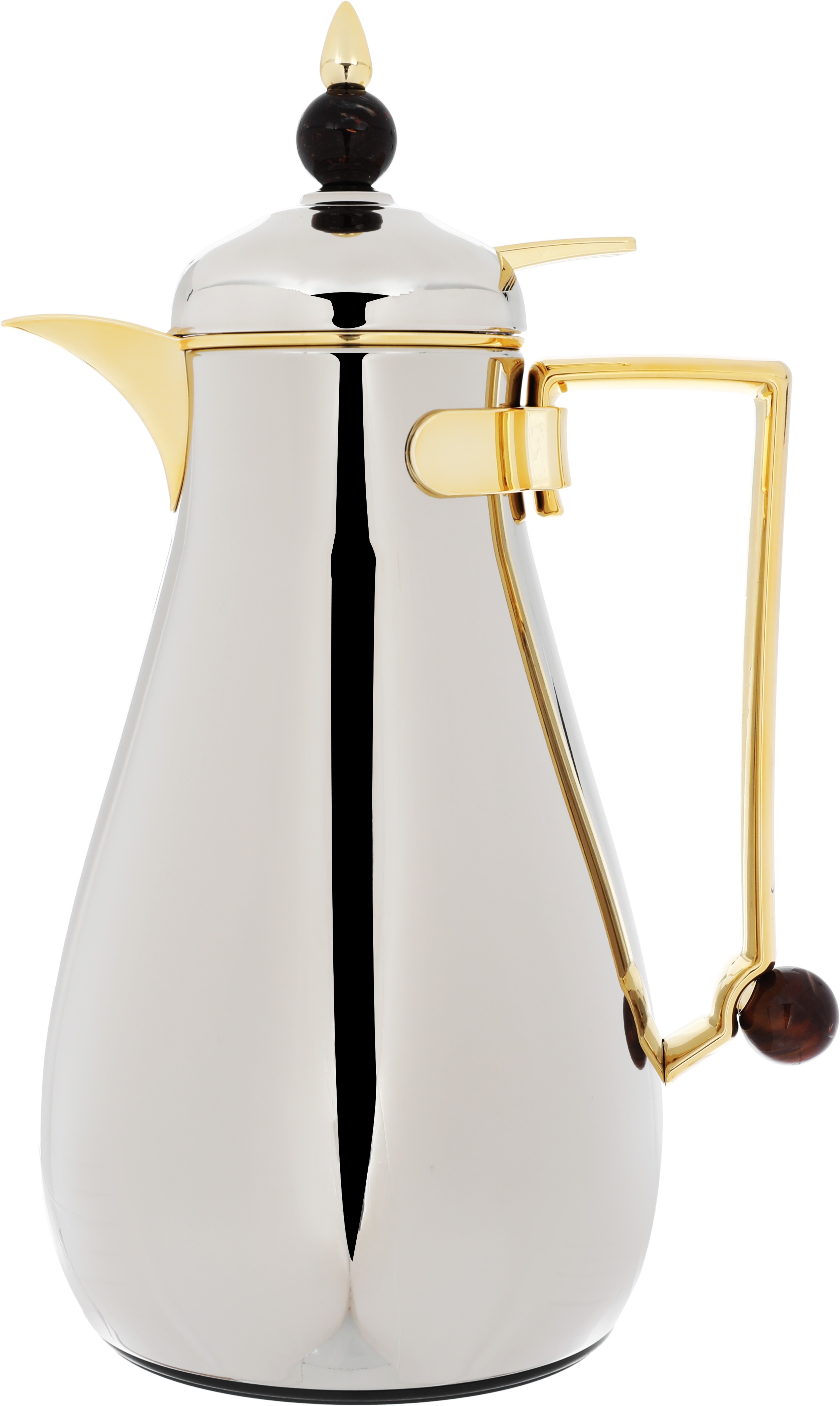 Al Saif Gallery Crystal Thermos Set, 1/0.7 liter, tofaria, thermal glass inner container, steel outer shell - silver product image 11