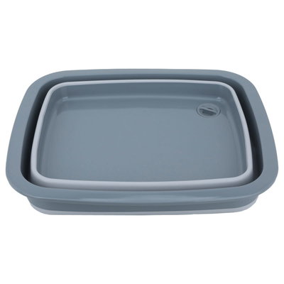 حوض قابل للطي سليكون السيف غاليري، 900 مل ، سدادة - رمادي product image 3