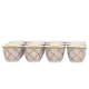Al Saif Gallery porcelain Arabic coffee cups set, 12 pieces, embossed with gold - white product image 1