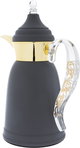Al Saif Gallery Qamar thermos set, 1 liter, thermal glass inner container, steel outer shell - dark gray product image 5