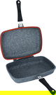 طاوة جرانيت بوجهين فاليز، 34 سم، مستطيلة - رمادي product image 4