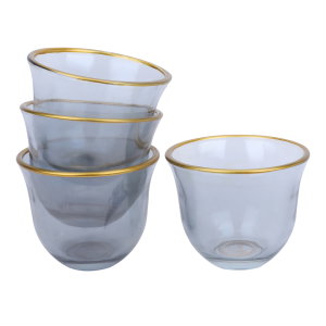 طقم فناجين قهوة عربي زجاج السيف غاليري، 6 قطع - شفاف product image 2