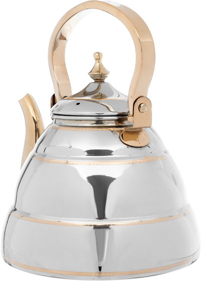 Alsaif Plus Marhaba Diriyah Dallah and Tea Pot Steel, 2 pieces, 0.9 / 1.6 litre - silver product image 5