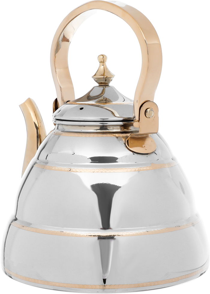 Alsaif Plus Marhaba Diriyah Dallah and Tea Pot Steel, 2 pieces, 0.9 / 1.6 litre - silver product image 5