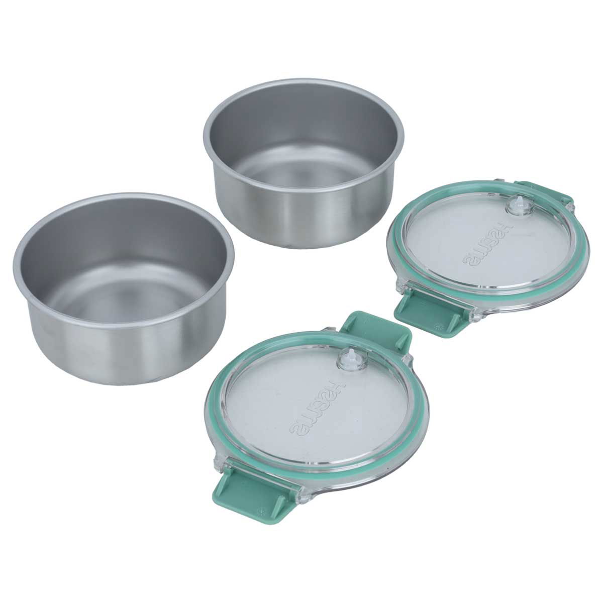 Al Saif Gallery Steel Food Container Set, 200 ml, 6.7 inches, 2 pieces - Silver product image 2