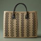 Al Saif Gallery Wicker Thermos Bag, 40x8x30 cm, Square - Beige Black product image 1